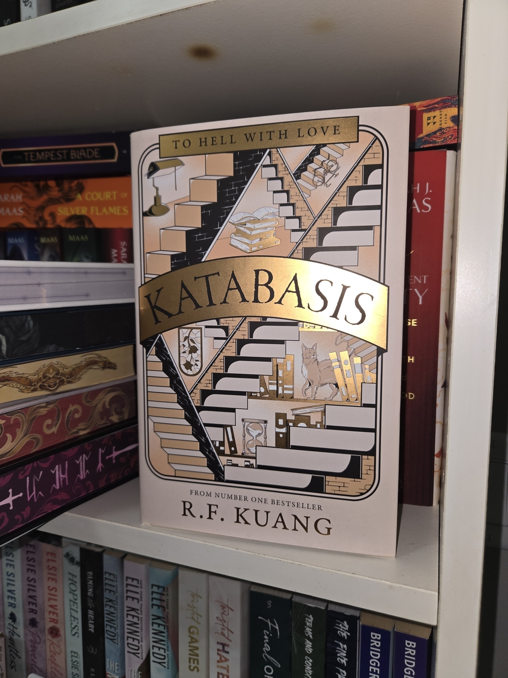 R.F. Kuang Katabasis Paperback Book - Blush and Gold Edition